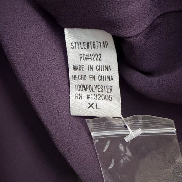 Anthropologie Entro Purple Tunic Top XL Crochet Neck Sleeveless Swing Short - Picture 5 of 10